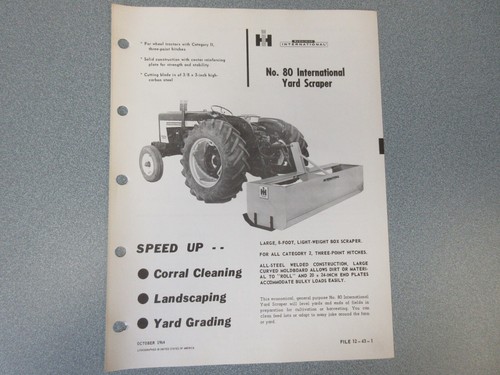 International yard scraper - 80,