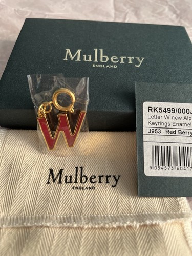 Mulberry letter keyring - w,