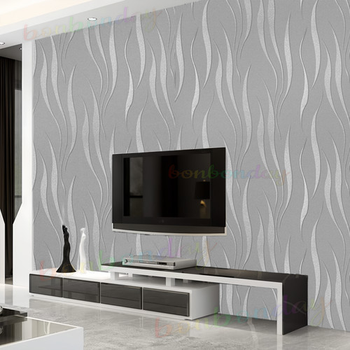 Silver grey wallpaper roll - roll, 3d