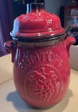 Rumtopf Pot West German Scheurich Red Glaze 807-28