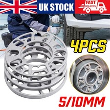 4PCs 5/10mm Alloy Aluminum Wheel Spacers Shims Spacer Universal 4/5 Stud Car Kit