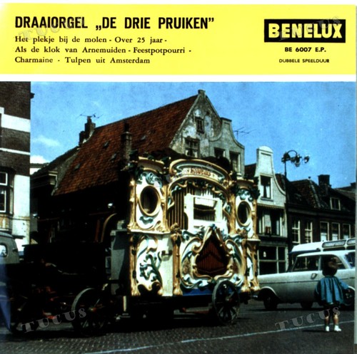 Draaiorgel drie pruiken - draaiorgel,