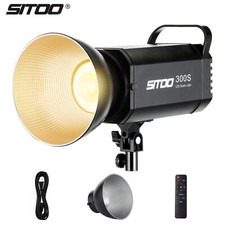 SITOO 300W Bi-Color LED Continuous Video Light Spotlight Kit 2800-6800K Remote
