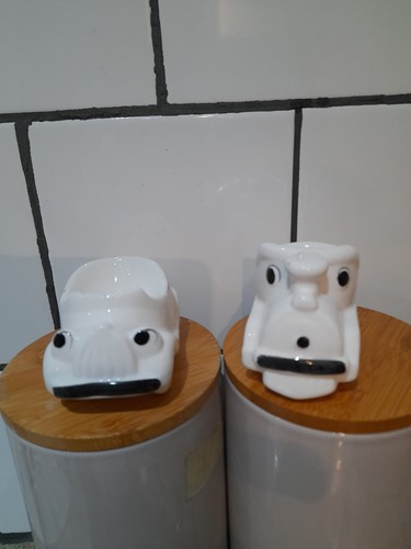 Vintage novelty egg cups - novelty,
