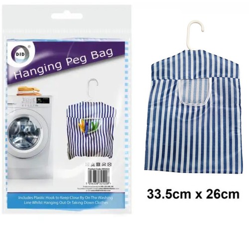 Hanging fabric clothes peg - peg, bag