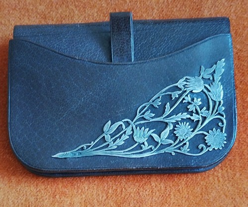 French leather purse with