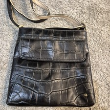 Tula Black Leather Crossbody Shoulder Bag STUNNING GREAT GIFT