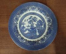 EIT England plate - Ironstone Willow pattern - Blue & White - 28 cm 