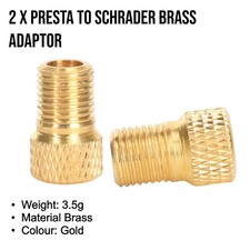 2 X Brass Adaptor Presta To