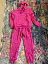 Ladies Bright Pink Hooded Track Suit From Primark Size Small