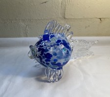 Murano Type Blue Glass Fish