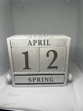Vintage Wood Block Calendar