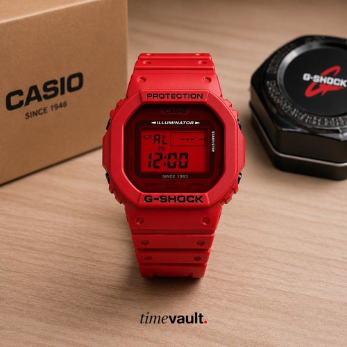 Casio shock 5635c - g-shock, red