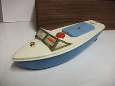 ORIGINAL SUTCLIFFE TIN PLATE CLOCKWORK BOAT "TIGER" G/C WORKING & ALL PARTS