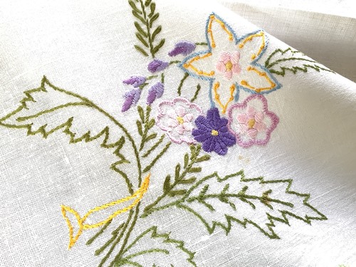 Vintage white linen - vintage,