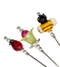 3X Hat Pins Whimsical Garden