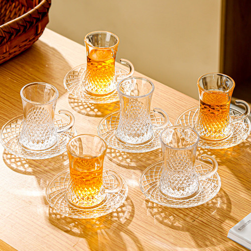 6pcs clear glass mugs - glass,