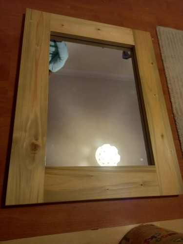 Mirror wood frame wall - wood,