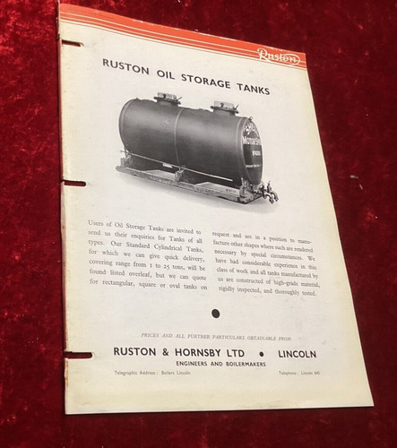 Ruston hornsby ltd - ltd, oil