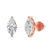 18k Rose Gold Earrings Women's