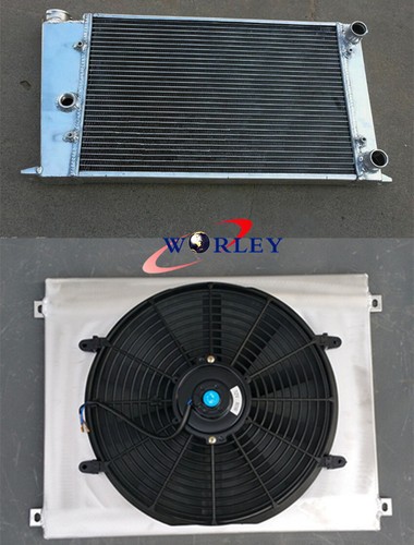 Aluminum radiator shroud - aluminum, radiator+shroud+fan