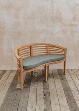 Luxurious Deluxe Banana Bench – Premium Teak Wood Outdoor Seating