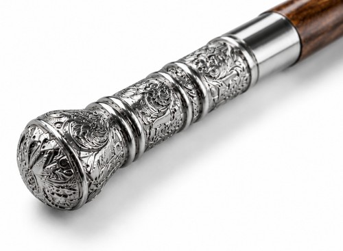 Vintage style silver engraved - style,