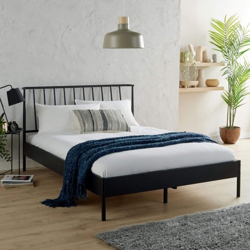 Black metal bed - bed, size