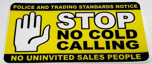 Cold calling door sticker - no,