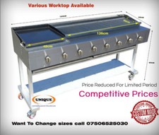 8 Burner gas char grill