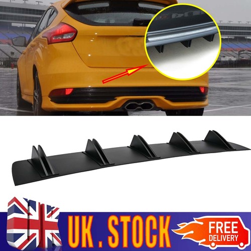 Black rear bumper spoiler - black,