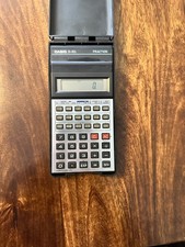 Calculator Vintage CASIO FX-82L FRACTION RETRO 1980s Working With Hard Case