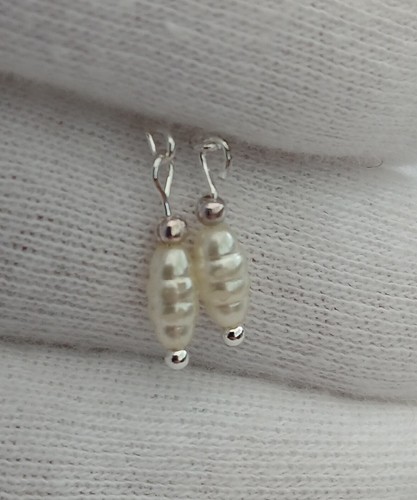 Vintage doll earrings - doll, rice