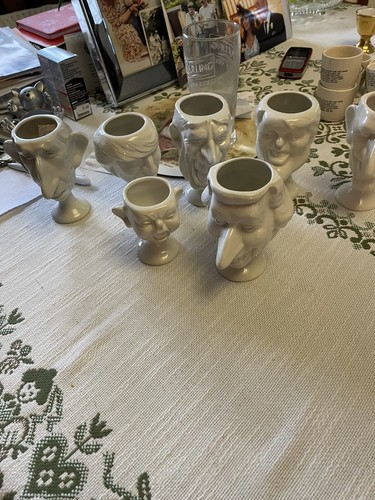 Vintage novelty egg cups - novelty,