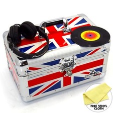Gorilla 7" Singles Vinyl Record Carry Case Storage Box (Union Jack)
