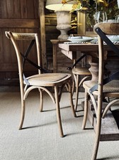 Oak Cross Back Dining Chairs