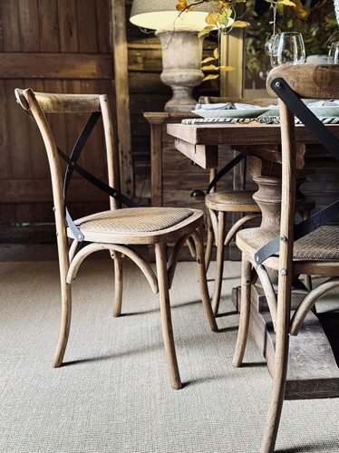 Oak cross back - oak, chairs