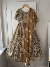 Indian Brown and Gold Lehenga
