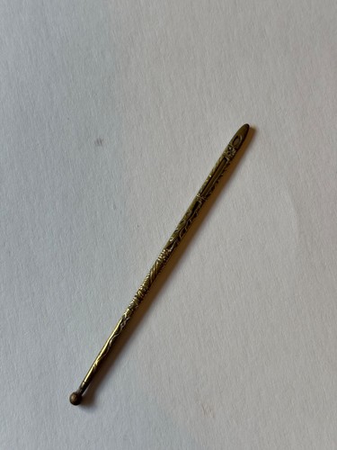 Antique brass bodkin sewing - brass, /