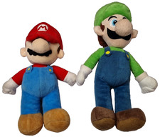 10 inch Mario & 13 inch Luigi Plush Super Mario Toys Good Condition