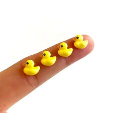 Tiny Duck Mini Bath Plastic rubber Ducky Easter Dollhouse Miniature Ducks