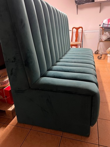 Suede fluted banquette - banquette, booth