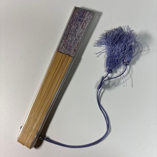 Lavender floral fan with