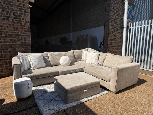 John lewis beige corner sofa - lewis,