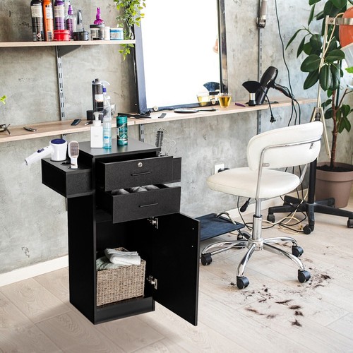 Salon storage cabinet - cabinet, locking