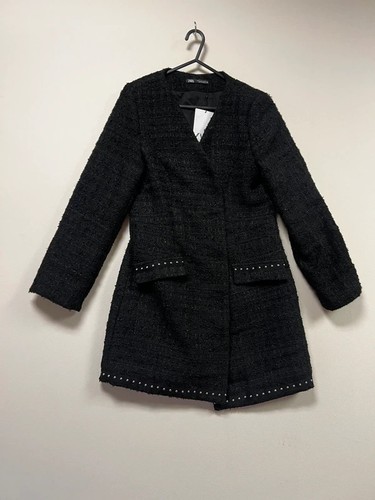 Zara black boucle coatigan - boucle,