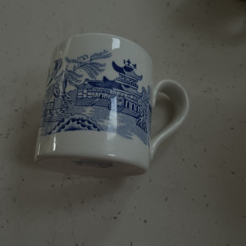 Burleigh ware blue willow mug - blue,