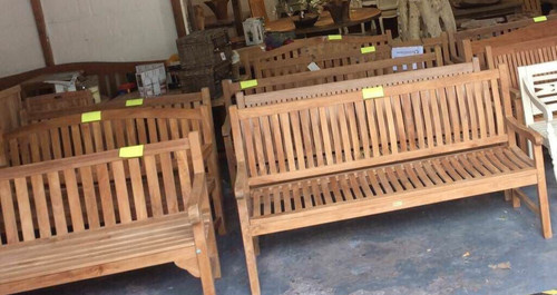 Teak outdoor garden bench - outdoor, **