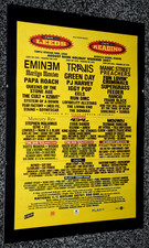 READING 2001 rock festival A3 MOUNTED original MSP travis eminem iggy ART poster