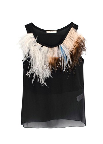 Celine black silk tank - celine,